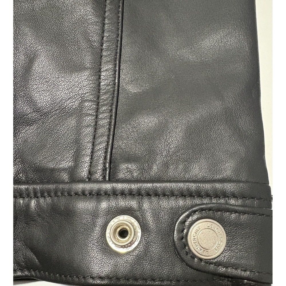 Leather Cult Handcrafted SOFT Black Genuine Leather Jacket Zippered Pockets Mint - Picture 7 of 16